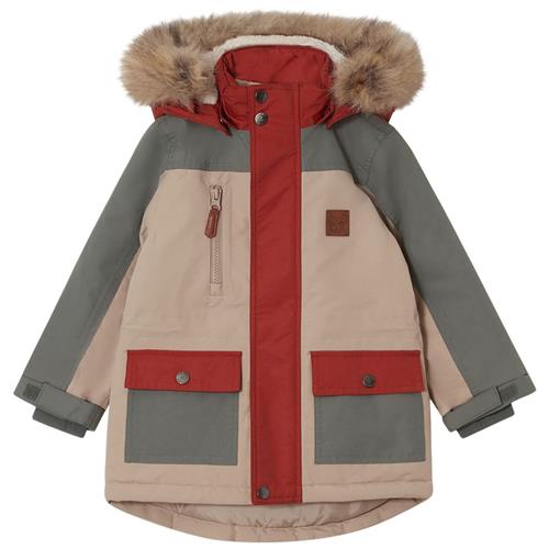 Kuling Val Thorens Kontrastfarvet Parka Green/Sand | Beige | 92 cm