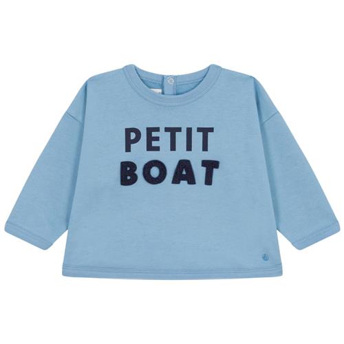 Petit Bateau Sweatshirt Med Tryk Blå | Blå | 18 months