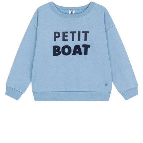 Se Petit Bateau Sweatshirt Med Tryk Blå | Blå | 8 years ved Babyshop