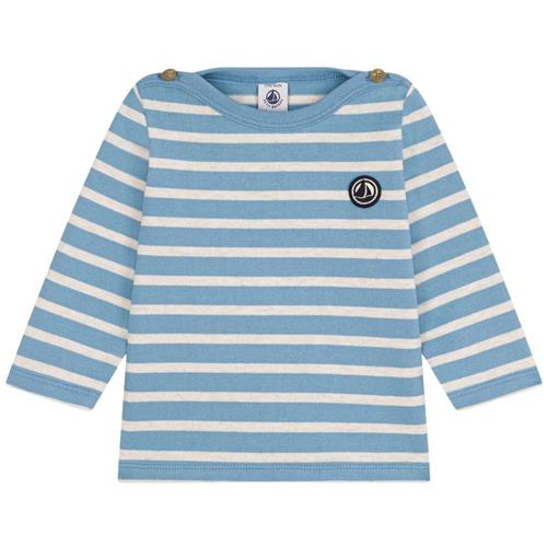 Petit Bateau Stribet Langærmet T-shirt Blå | Blå | 3 months