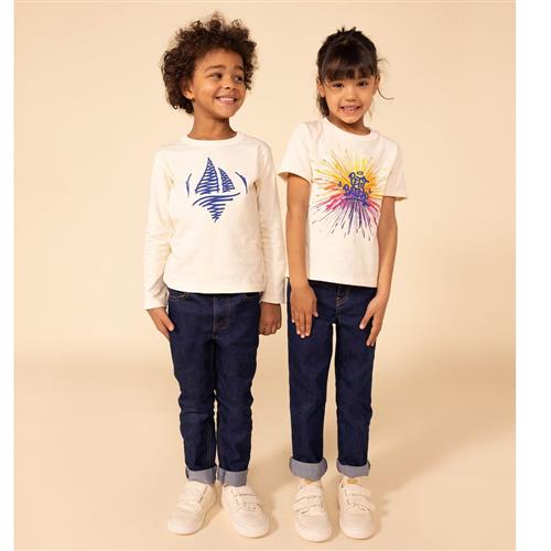 Se Petit Bateau Langærmet T-shirt Med Tryk Cremefarvet |  | 6 years ved Babyshop