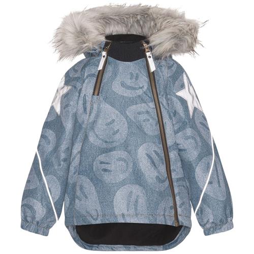 Se Molo Hopla Jakke Denim Swirley | Blå | 92 cm ved Babyshop