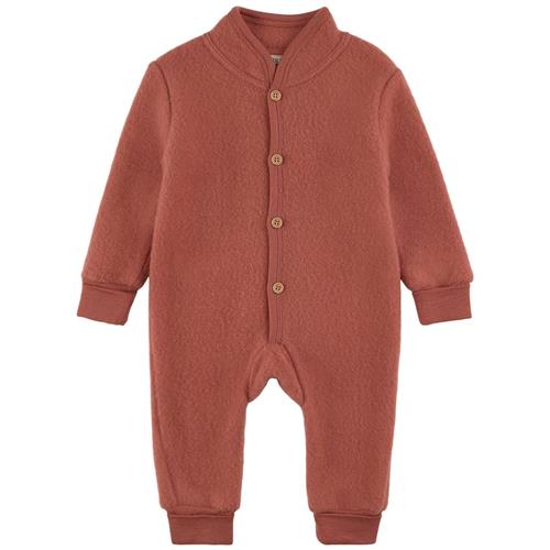 Se Kuling Fleece Onesie I Uld Burnt Pink | Lyserød | 74/80 cm ved Babyshop