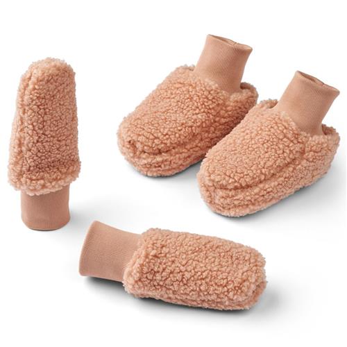 Liewood Osman Sæt Med Tøffeler Og Vanter Pale Tuscany 9-12 Months  Lyserød  9-12 måneder  Unisex