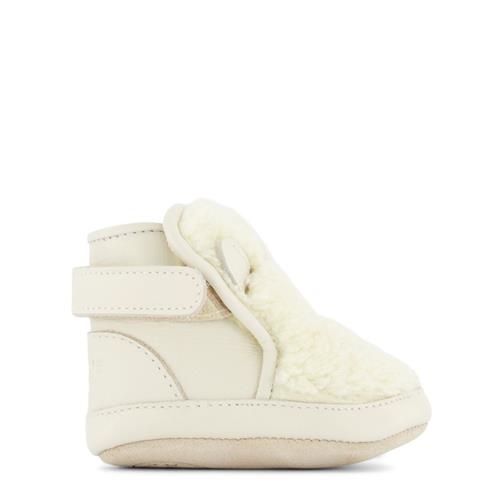 Donsje Amsterdam Richy Polar Bear Babyskoer Off White Curly Faux Fur | Hvid | 0-6 months