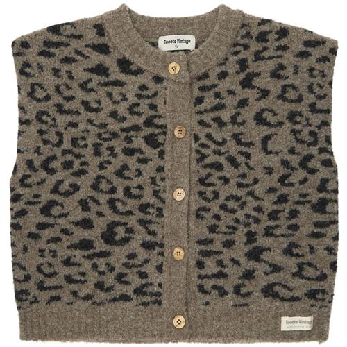 Tocoto Vintage Animal Print Knit Vest Brown | Brun | 8 years