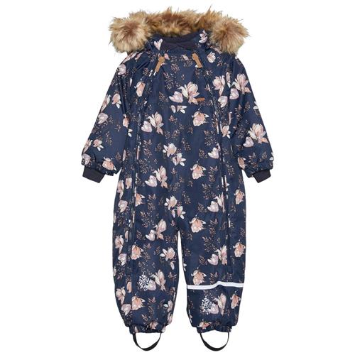 Minymo Blomstret Baby Dragtedragt Parisian Night | Marine blå | 98 cm