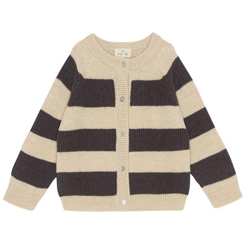 Konges Sløjd Vitum Stribet Strikket Cardigan Magnet | Beige | 12 months