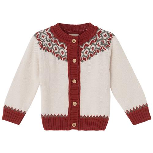 Buddy & Hope Kerstin Cardigan Med Julestrik Cremefarvet |  | 110/116 cm