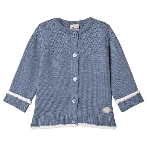 Se Lillelam Classic Cardigan Mellemblå | Blå | 68 cm ved Babyshop