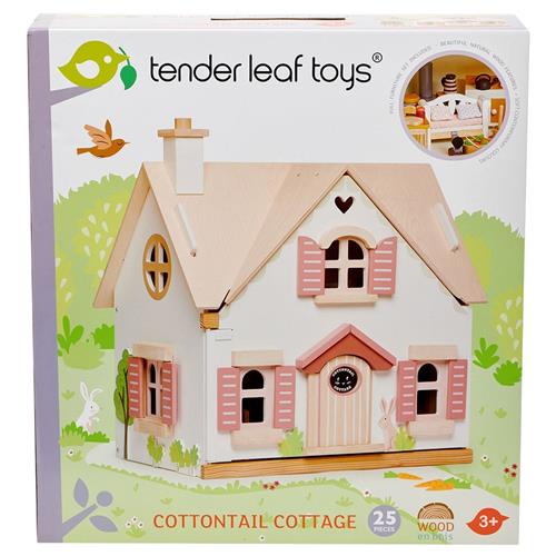 Tender Leaf Cottontail Cottage Dukkehus Med Møbler | Beige | 3-6