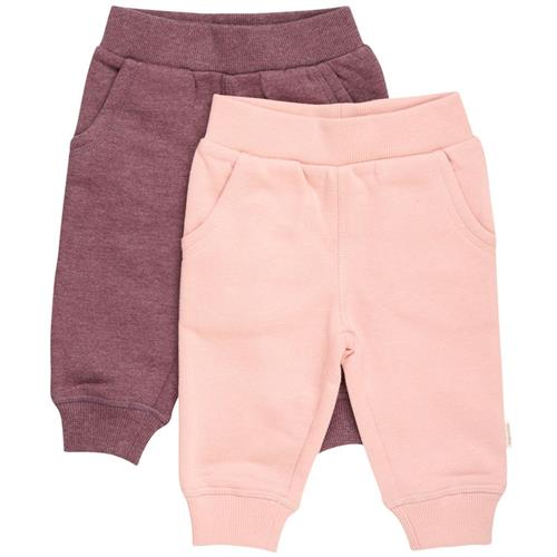 Se Minymo 2-pak Joggingbukser Misty Rose | Lyserød | 56 cm ved Babyshop