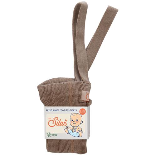 Se Silly Silas GOTS Fodsløse strømpebukser Cocoa Blend | Brun | 6-12 months ved Babyshop