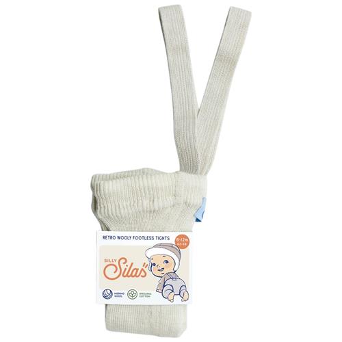 Se Silly Silas Wooly Fodsløse Strømpebukser Cremefarvet |  | 6-12 months ved Babyshop