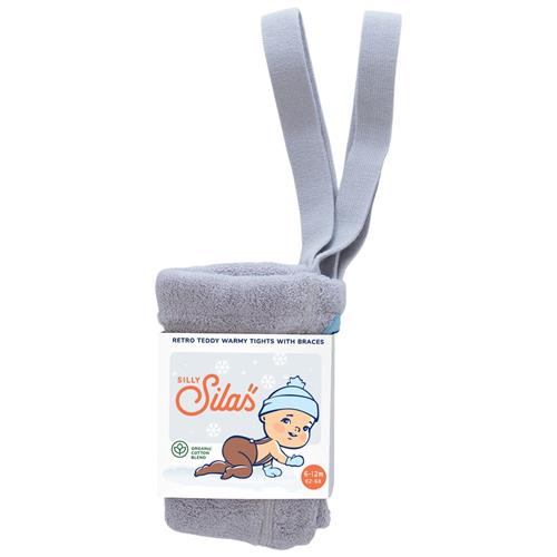 Se Silly Silas Teddy Strømpebukser Pearl Grey | Grå | 1-2 years ved Babyshop