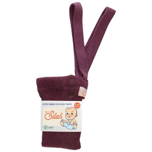 Se Silly Silas GOTS Fodsløse strømpebukser Fig Blend | Lilla | 3-4 years ved Babyshop