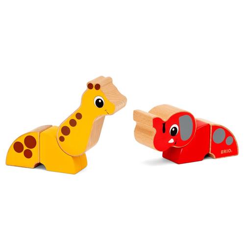 BRIO BRIO® Baby  - 30284 Magnetisk Giraff Og Elefant | Gul | 0-3