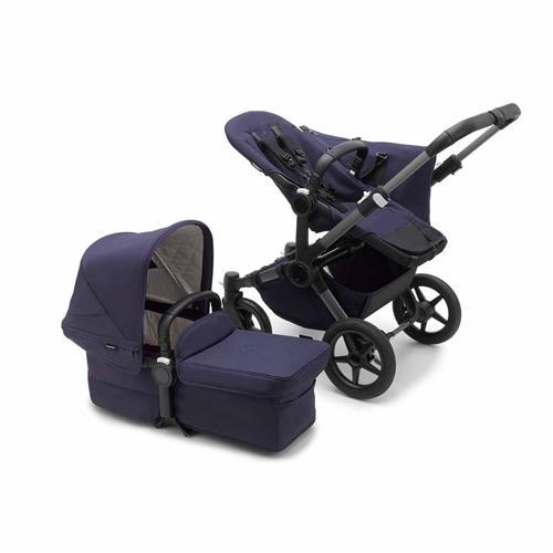 Bugaboo Donkey 5 Classic Mono Komplet Klapvogn Graphite/Dark Navy | Marine blå | 0-3