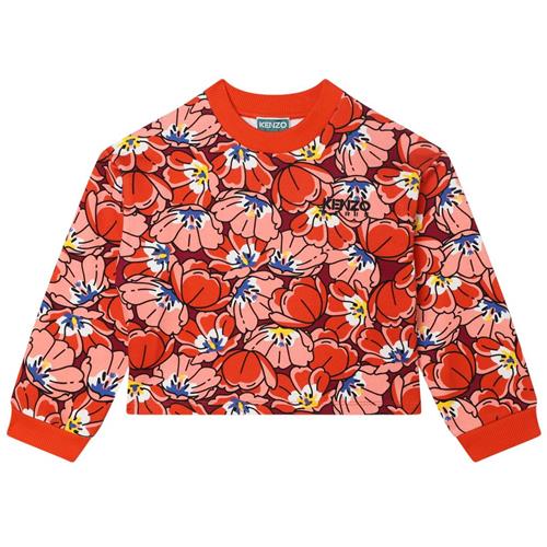 Kenzo Blomstret Sweatshirt Rød 5 Y  Rød  5 år  kvinde