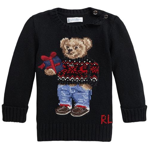 Ralph Lauren Strikket Baby Sweater Sort | Sort | 9 months