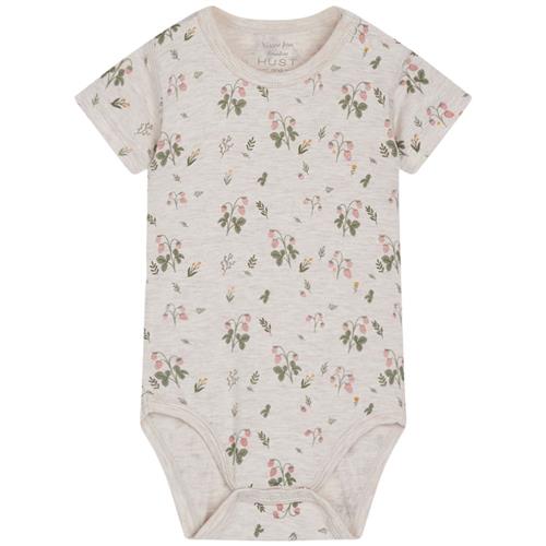 Hust&Claire Bue Blomstret Babybody Old Rosie | Beige | 56 cm