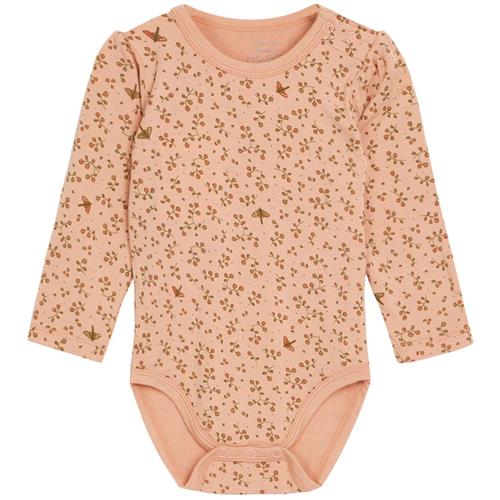 Hust&Claire Bonita Mønstret Babybody Desert Red | Lyserød | 56 cm