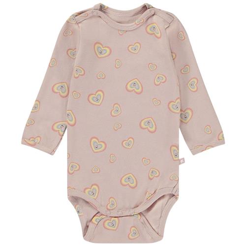 Molo GOTS Foss Babybody Mini Aura Hearts | Lyserød | 68 cm