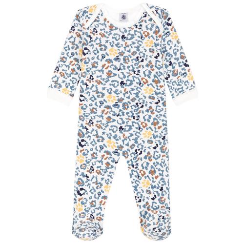 Petit Bateau Leopardmønstret Sparkedragt Cremefarvet |  | 3 months