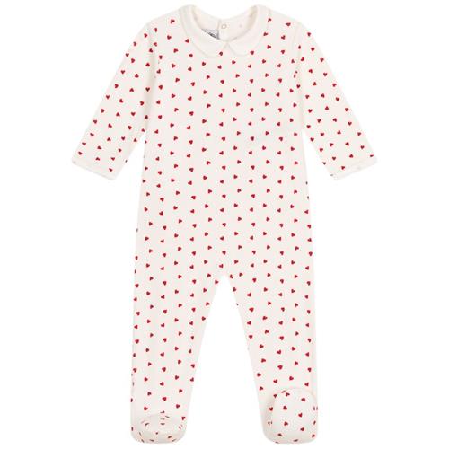 Petit Bateau Hjertemønstret Sparkedragt Cremefarvet |  | 6 months