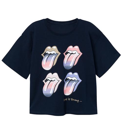 Name It Name It T-shirt - NkfNarina Rollingstones - Noos - Dark Sapphire