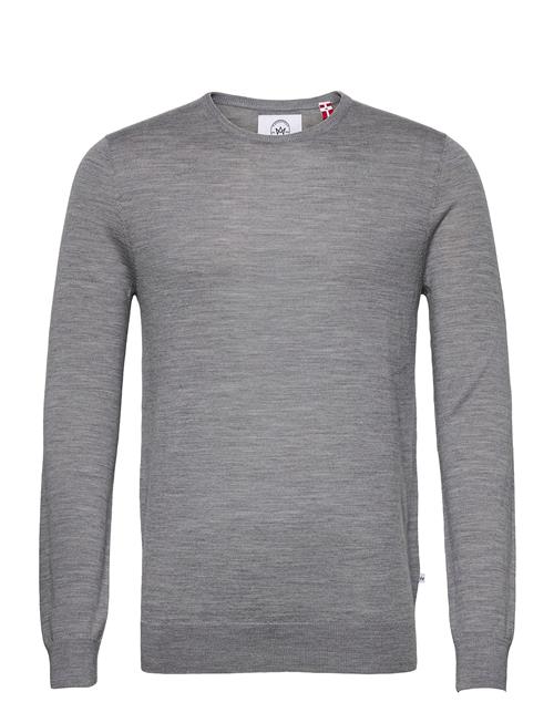 Se Kronstadt Johs Merino Crew Neck Knit Kronstadt Grey ved Booztlet