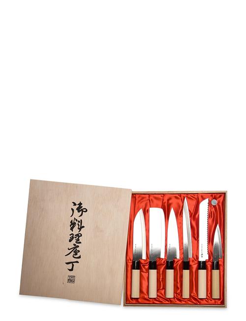 Satake Satake Houcho Gift Box With 6 Knives Satake Beige