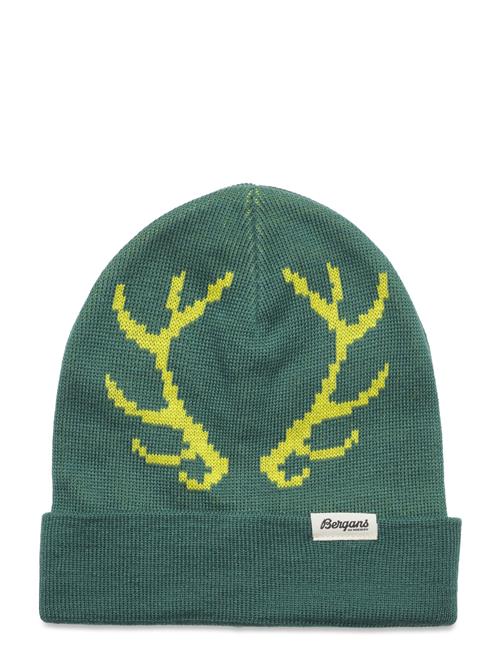 Antlers Kids Beanie Dark Creamy Rouge/Light Creamy Rouge Bergans Green