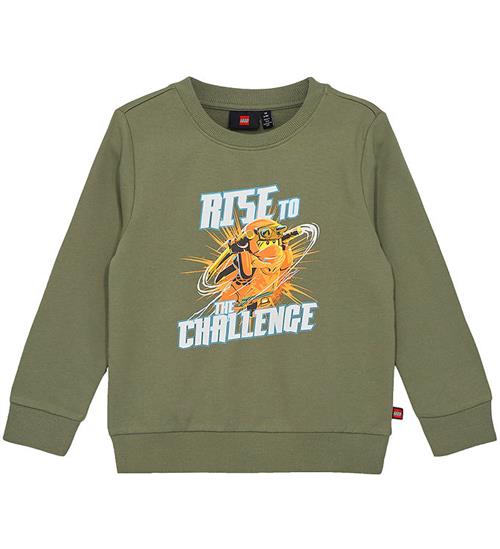 Se LEGOÂ® Wear LEGOÂ® Ninjago Sweatshirt - LWScout 111 - StÃ¸vet GrÃ¸n m. Print ved KidsWorld