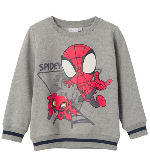 Name It Name It Sweatshirt - NmmDetlef Spidey - Grey Melange