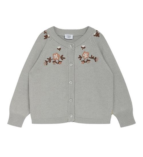 Se Hust and Claire Hust and Claire Cardigan - Carlota - Strik - Iced Aqua m. Blomst ved KidsWorld