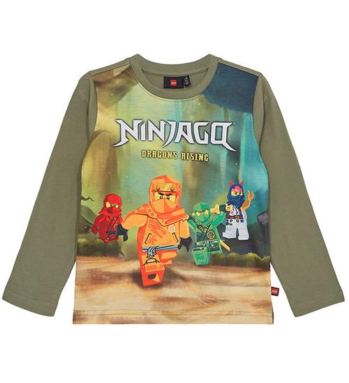 Se LEGOÂ® Wear LEGOÂ® Ninjago Bluse - LWTano - StÃ¸vet GrÃ¸n m. Print ved KidsWorld