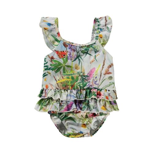 Se Molo Nalani Badedragt Wild Nature | Hvid | 56/62 cm ved Babyshop