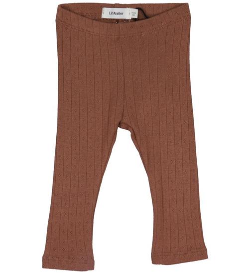 Se Lil Atelier Lil' Atelier Leggings - NbfRachel - Noos - Carob Brown ved KidsWorld