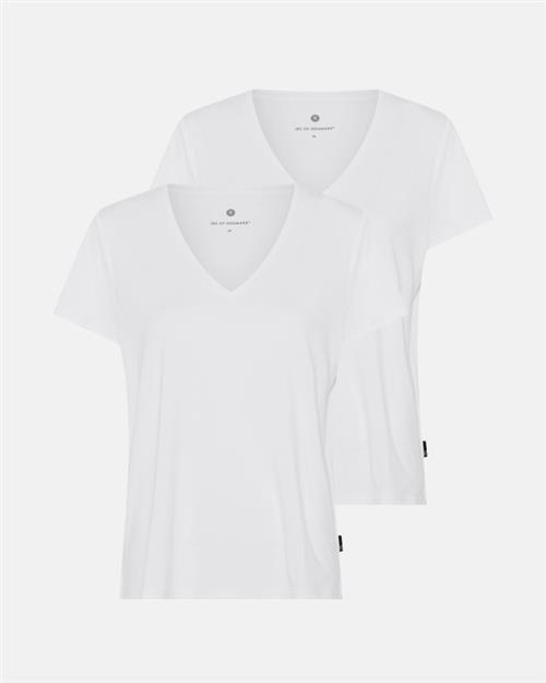 T-shirt v-neck 2-pak | Bambusviskose | Hvid