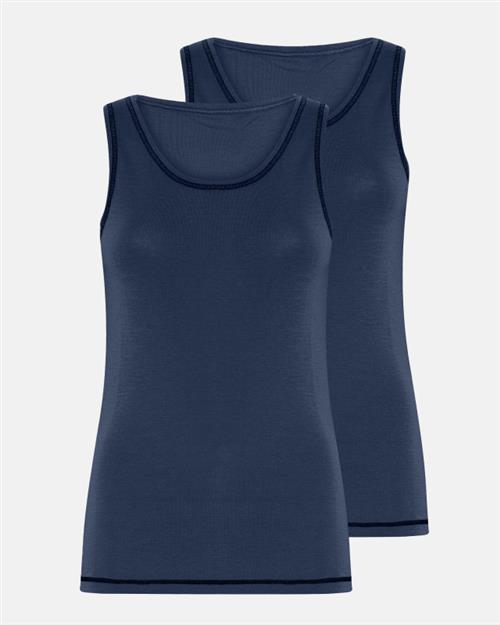 Tanktop | 2-pak | 100 merino uld | Navy