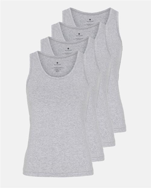 Tanktop 4-pak | Bambusviskose | Grå melange