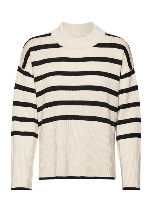 Se ONLY Onlhella Ls Loose Striped O-Neck Cc Knt ONLY Cream ved Booztlet