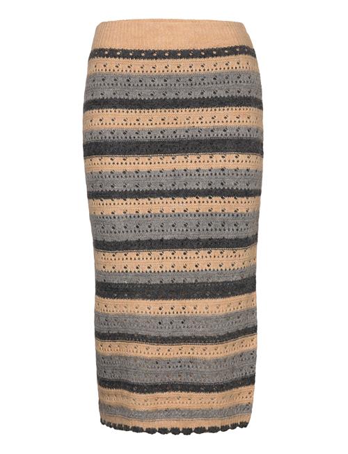 Object Objsaro Hw Knit Skirt 130 Object Beige