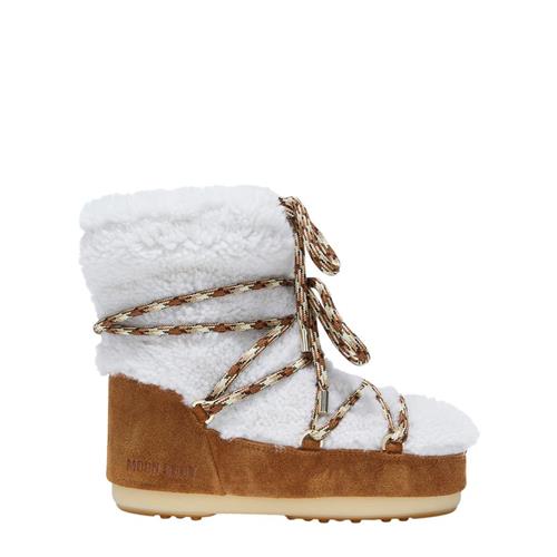 Moon Boot Light Shearling Lave Støvler Whisky/Off White | Brun | 33-34 EU