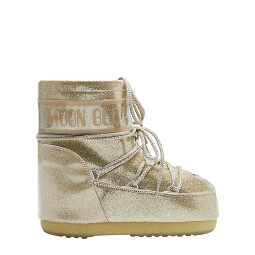 Se Moon Boot Icon Glitrende Lave Støvler Gylden | Guld | 33-35 EU ved Babyshop