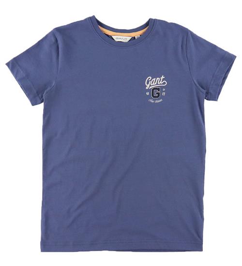 Se GANT GANT T-shirt - Graphic - Washed Blue ved KidsWorld