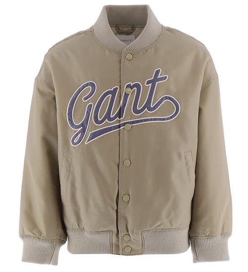 GANT Sommerjakke - Script Logo Varsity - Beige Green