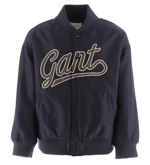 GANT Jakke - Script Logo Varsity - Evening Blue