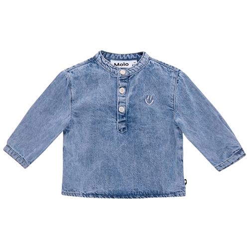 Se Molo Enoz Skjorte Bleach Denim | Blå | 62 cm ved Babyshop